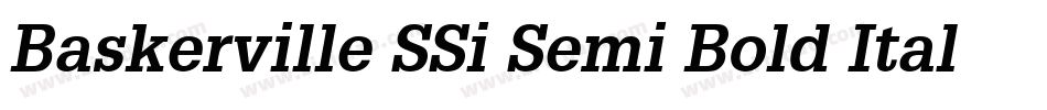 Baskerville SSi Semi Bold Italic字体转换